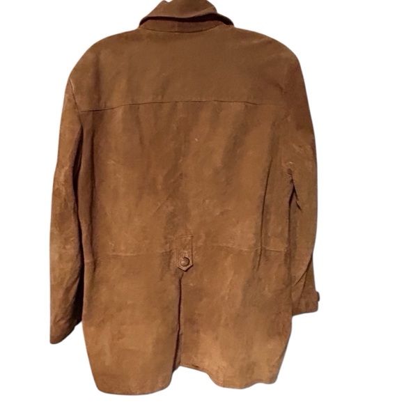 Virginia Slims Vintage 70s Rust Suede Jacket Pigskin Button-Up Size L - Picture 2 of 7